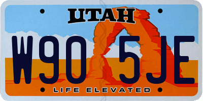 UT license plate W905JE