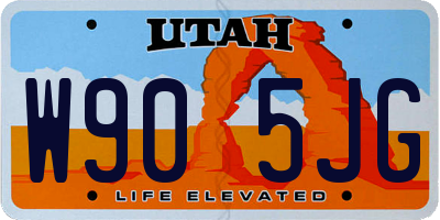 UT license plate W905JG