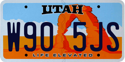 UT license plate W905JS