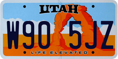 UT license plate W905JZ