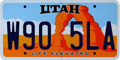 UT license plate W905LA