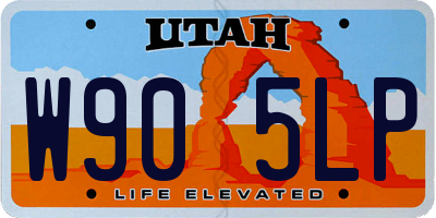 UT license plate W905LP