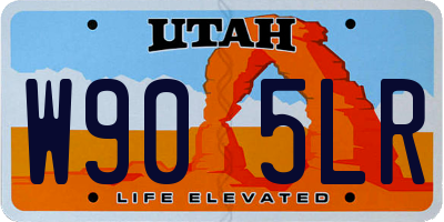UT license plate W905LR