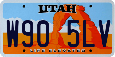 UT license plate W905LV