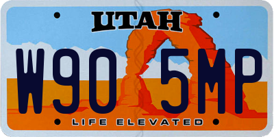 UT license plate W905MP