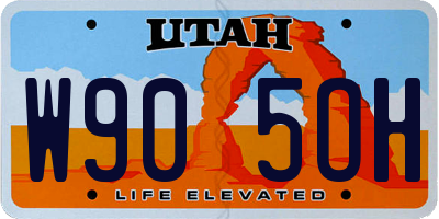 UT license plate W905OH