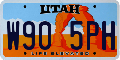 UT license plate W905PH