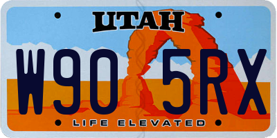 UT license plate W905RX