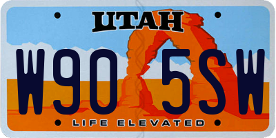 UT license plate W905SW