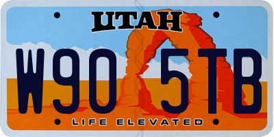 UT license plate W905TB