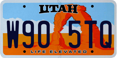 UT license plate W905TQ