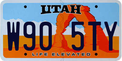 UT license plate W905TY