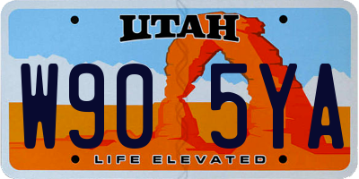 UT license plate W905YA