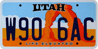 UT license plate W906AC