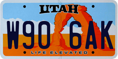 UT license plate W906AK