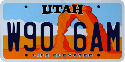 UT license plate W906AM