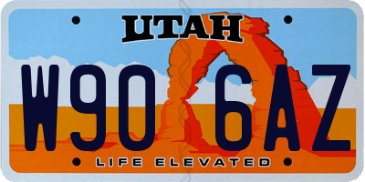 UT license plate W906AZ