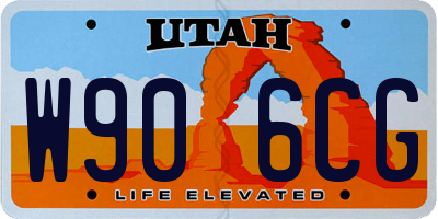 UT license plate W906CG