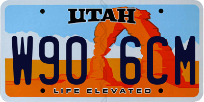 UT license plate W906CM