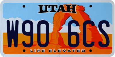 UT license plate W906CS