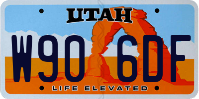 UT license plate W906DF