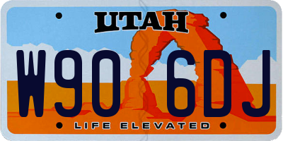 UT license plate W906DJ