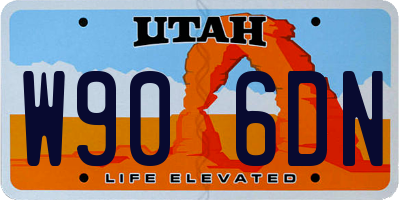 UT license plate W906DN