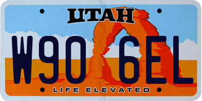 UT license plate W906EL