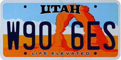 UT license plate W906ES