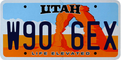 UT license plate W906EX