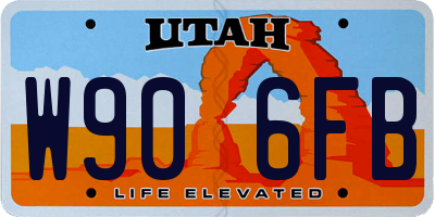 UT license plate W906FB