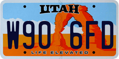 UT license plate W906FD