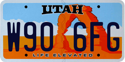 UT license plate W906FG