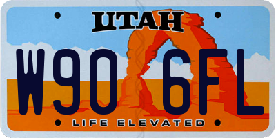 UT license plate W906FL