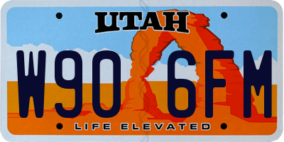 UT license plate W906FM