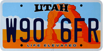 UT license plate W906FR