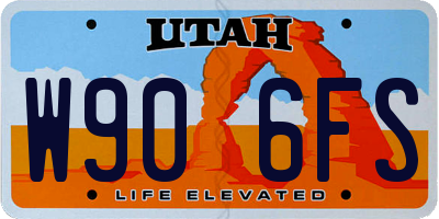 UT license plate W906FS