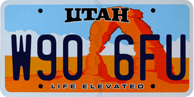 UT license plate W906FU