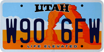 UT license plate W906FW