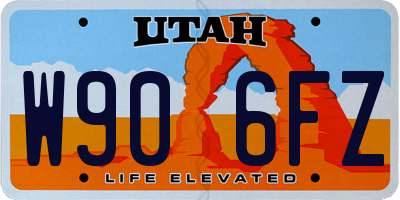 UT license plate W906FZ