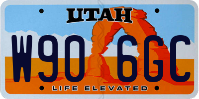 UT license plate W906GC