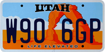 UT license plate W906GP