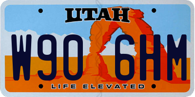 UT license plate W906HM