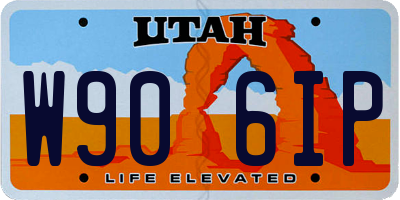 UT license plate W906IP