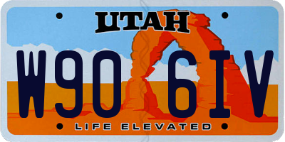 UT license plate W906IV