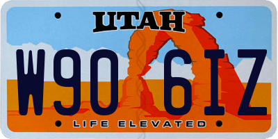 UT license plate W906IZ