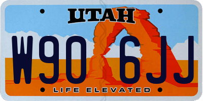 UT license plate W906JJ