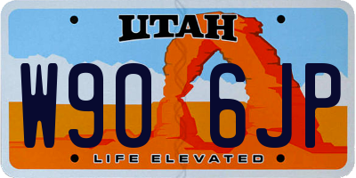 UT license plate W906JP