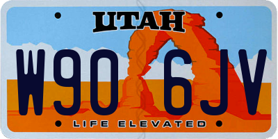 UT license plate W906JV