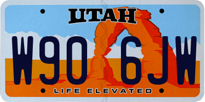 UT license plate W906JW